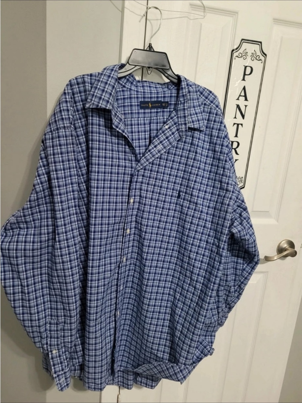 Ralph Lauren Blue Plaid Long-Sleeve Button-Down Shirt